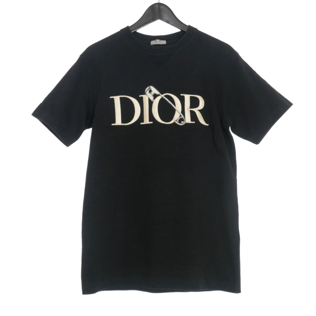 ディオール Dior 20AW JUDY BLAME ロゴ刺繍 Tシャツ カットソー 半袖 XS ブラック 黒 043J625B0554 国内正規 メンズ_画像1