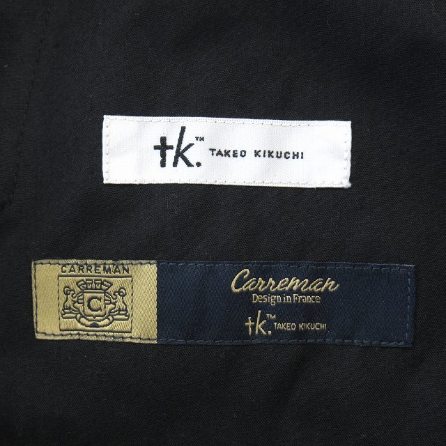 美品 タケオキクチ TAKEO KIKUCHI CARREMAN ストライプ イージー スリム パンツ ストレッチ 無地 170-76110 サイズM グレー メンズ ♪８_画像4