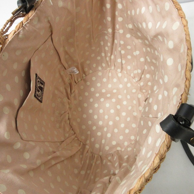 sans Arcidet sun arusite tote bag basket basket bag shoulder .. one shoulder beige black 0928 IBO44 lady's 