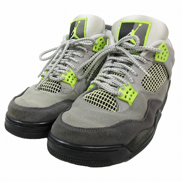 ナイキ NIKE AIR JORDAN 4 RETRO SE エアジョーダン 4 レトロ シーズナルエディション スニーカー シューズ 27.5 COOL GREY VOLT-WOLF GREY_画像2