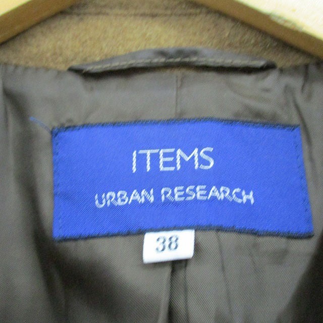  Urban Research URBAN RESEARCH item zITEMS tailored jacket wool simple 38 Brown tea /KT1 men's 