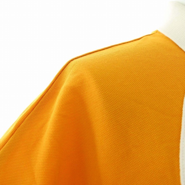 ラコステ LACOSTE ポロシャツ ロゴ ドルマンスリーブ 半袖 S オレンジ 白 ホワイト 紺 ネイビー /DK レディース_画像6