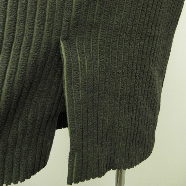 ドゥロワー Drawer 美品 近年モデル スカート ストライプ柄 金ボタン 緑 グリーン 36 約S 1007 IBO44 レディース_画像5