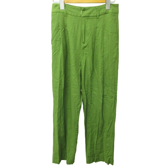 ティティベイト titivate 近年モデル パンツ スラックス リネン混 緑 グリーン系 L 1006 IBO44 レディース_画像1