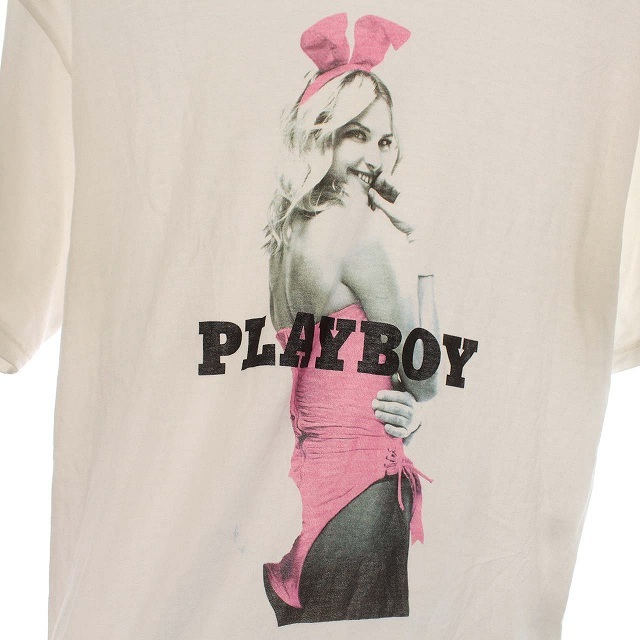 ヒステリックグラマー HYSTERIC GLAMOUR 22SS PLAYBOY Tシャツ プレイボーイ PLAYMATE ASHLEY 半袖 M 白_画像4