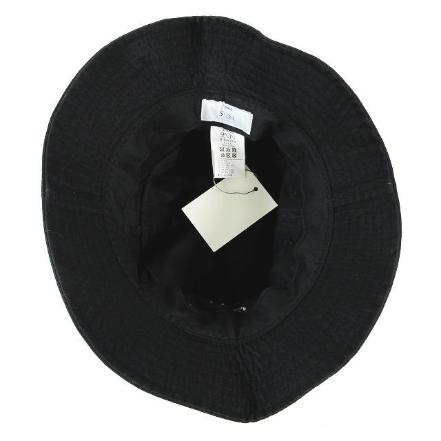 スタジオセブン STUDIO SEVEN バケットハット 帽子 スマイルマーク ロゴ 刺繍 ワンポイント 黒 ブラック レディース_画像4