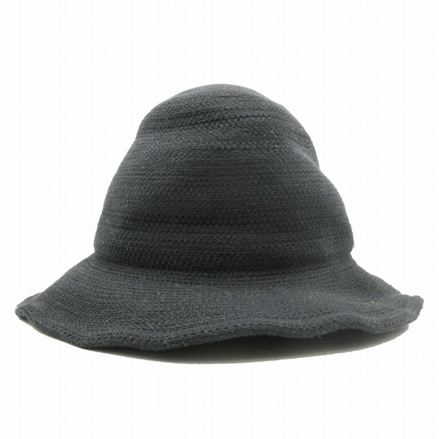 ジャックルコー JACQUES LE CORRE チューリップ ハット 帽子 ワイヤー入り HAT フランス製 黒 ブラック レディース_画像3