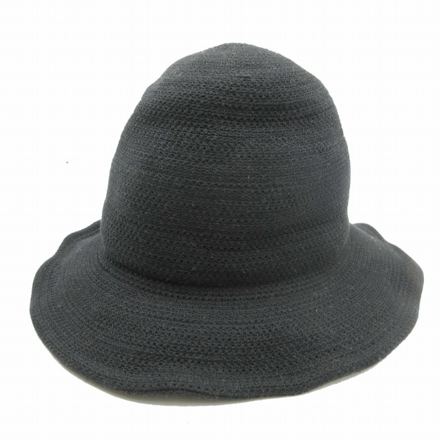 ジャックルコー JACQUES LE CORRE チューリップ ハット 帽子 ワイヤー入り HAT フランス製 黒 ブラック レディース_画像1