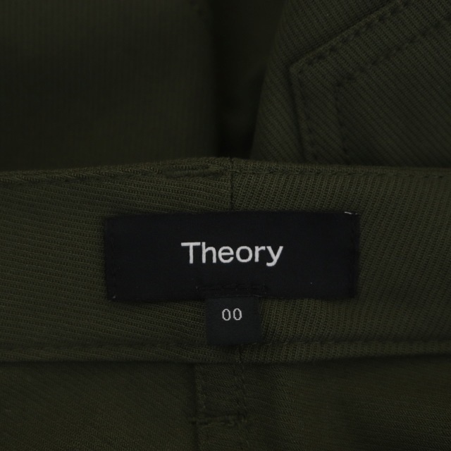 セオリー theory 23SS Neoteric Twill Cargo Pant GH カーゴパンツ ワイド ハイウエスト ストレッチ 00 カーキ /HS ■OS レディースの画像3