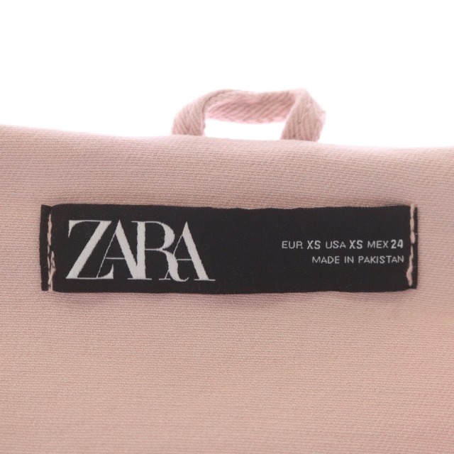 ザラ ZARA フリンジ デニムジャケット ブルゾン オーバーサイズ ストレッチ XS ピンク /ES ■OS レディース_画像3