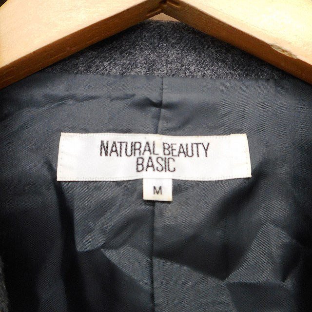 N.Natural Beauty Basic N.ナチュラルビューティーベーシック テーラード ジャケット シングル シンプル ウール 毛 M 灰 /HT11 レディース_画像3