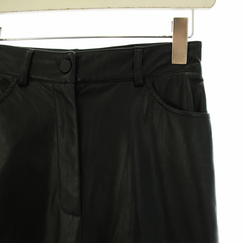 mare-laMARELLA гаучо брюки искусственная кожа широкий Capri 38 M чёрный черный /HN30 женский 