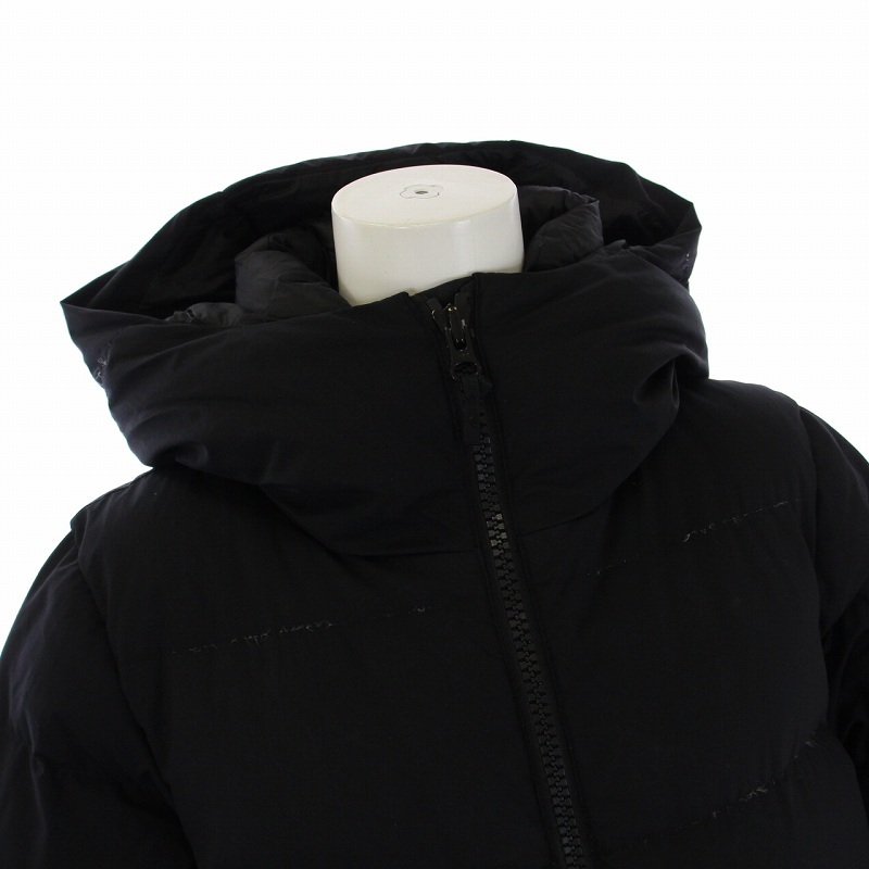 ザノースフェイス THE NORTH FACE ウィンドストッパーダウンシェルコート ロング ジップアップ フード ロゴ M 黒 NDW91663 /SI34_画像5