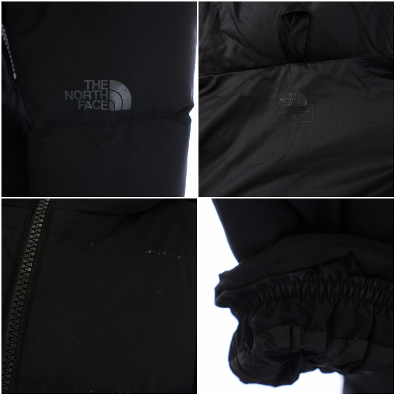 ザノースフェイス THE NORTH FACE ウィンドストッパーダウンシェルコート ロング ジップアップ フード ロゴ M 黒 NDW91663 /SI34_画像8