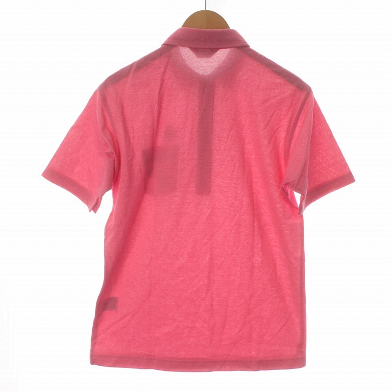 アダバット adabat ポロシャツ 半袖 ボタンダウン 48 L ピンク /IR ■GY01 メンズ_画像2