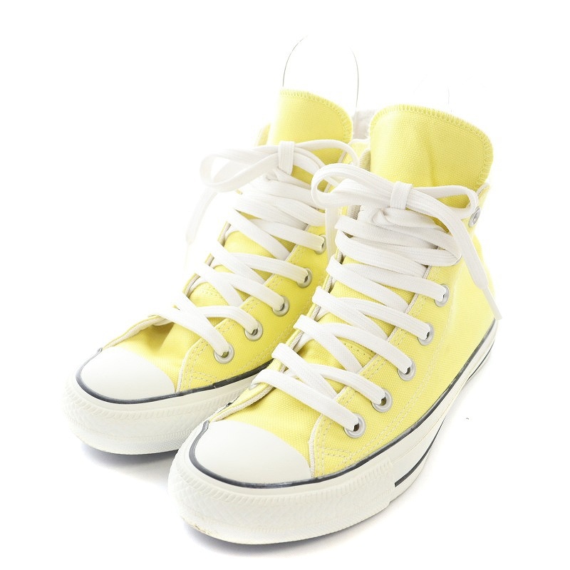 コンバース CONVERSE ALLSTAR 100 COLORS HI 100周年記念 ハイカットスニーカー チャックテイラー US4 JPN23cm 黄 イエロー /YB レディース_画像2