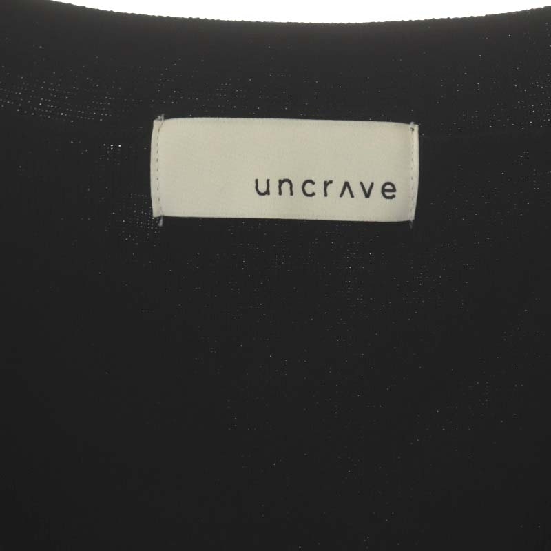 アンクレイヴ uncrave 23SS スムースニット ボリューム袖カーディガン 長袖 Vネック 1 黒 ブラック /DF ■OS レディース_画像3