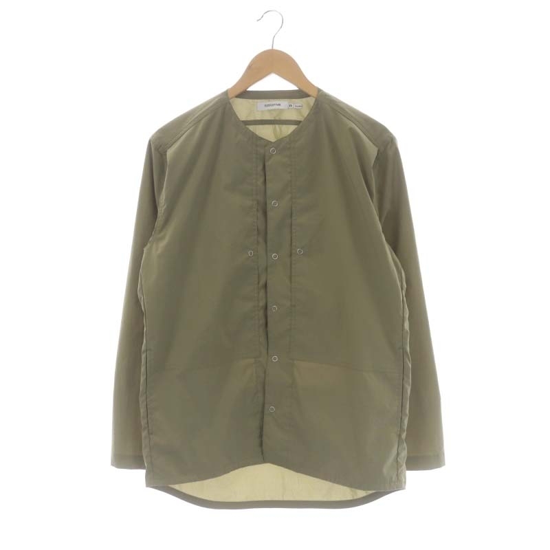 ノンネイティブ nonnative CLIMBER L/S SHIRT JACKET シャツジャケット ノーカラー 0 カーキ 緑 グリーン ■OS ■AD メンズ