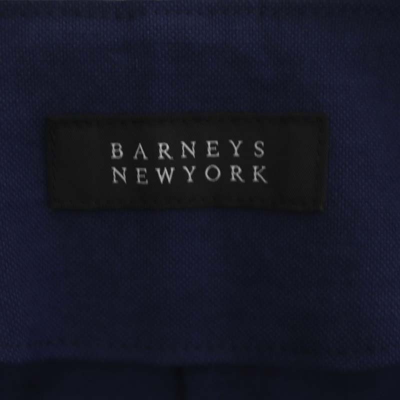 バーニーズニューヨーク BARNEYS NEW YORK リネン混ノーカラージャケット スカート ロング ミモレ 36 紺 ネイビー レディースの画像6