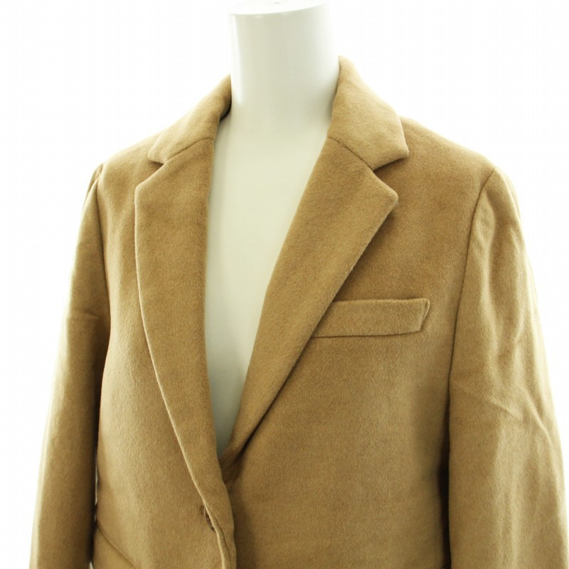  slow b Iena SLOBE IENA VALLOMBROSA Chesterfield coat wool cashmere . long 36 S beige /HN9 lady's 