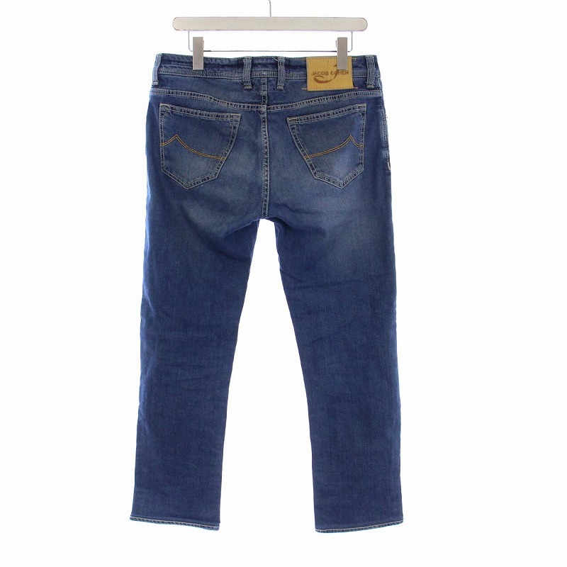 yakobko-enJACOB COHEN Denim pants jeans USED processing button fly W32 blue blue /KH lady's 
