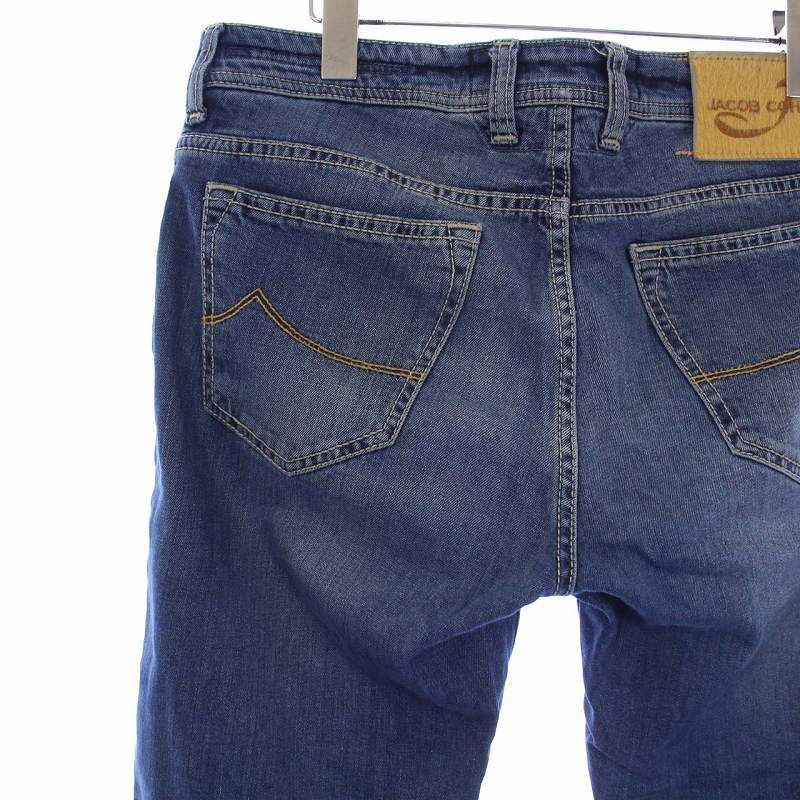 yakobko-enJACOB COHEN Denim pants jeans USED processing button fly W32 blue blue /KH lady's 