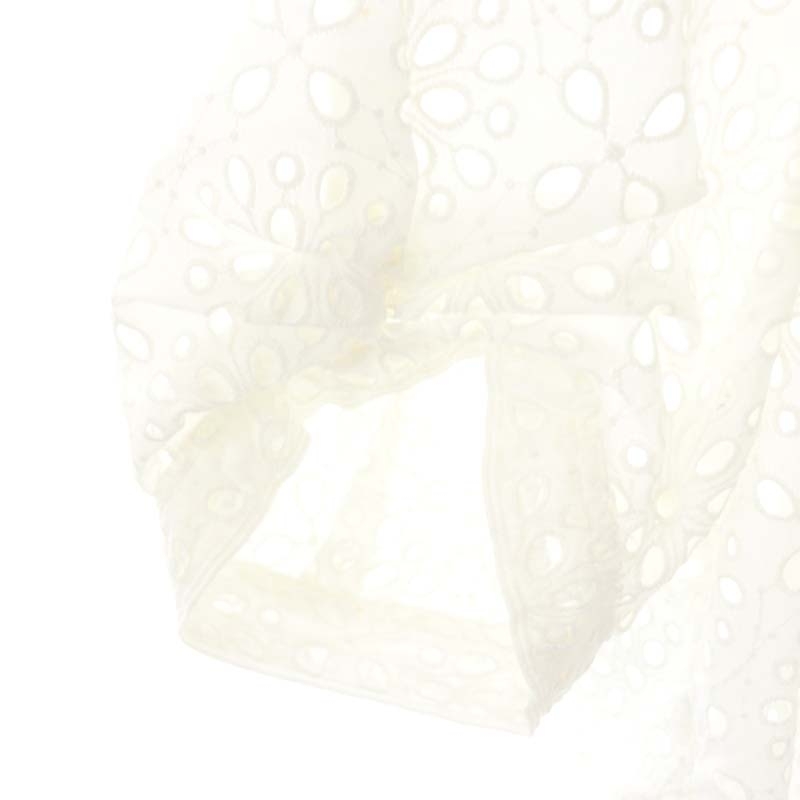  Ballsey BALLSEY Tomorrowland 23SS Circle цветок embro Ida Lee ключ шея блуза тянуть over короткий рукав 36 белый белый /HS