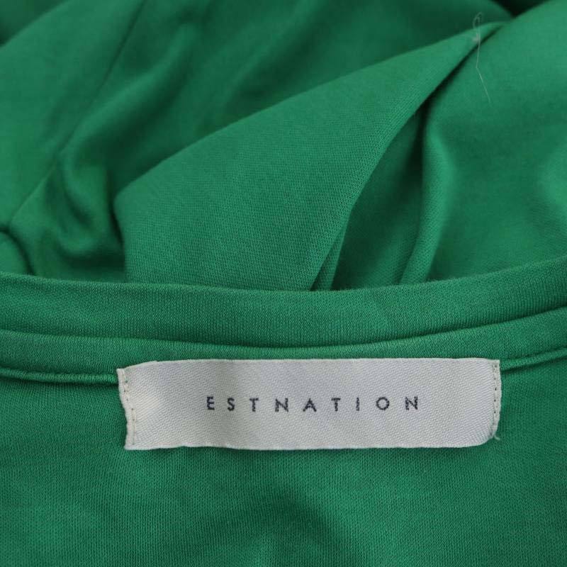  Est ne-shonESTNATION 22SS A линия джерси - maxi One-piece безрукавка F зеленый зеленый /HK #OS женский 