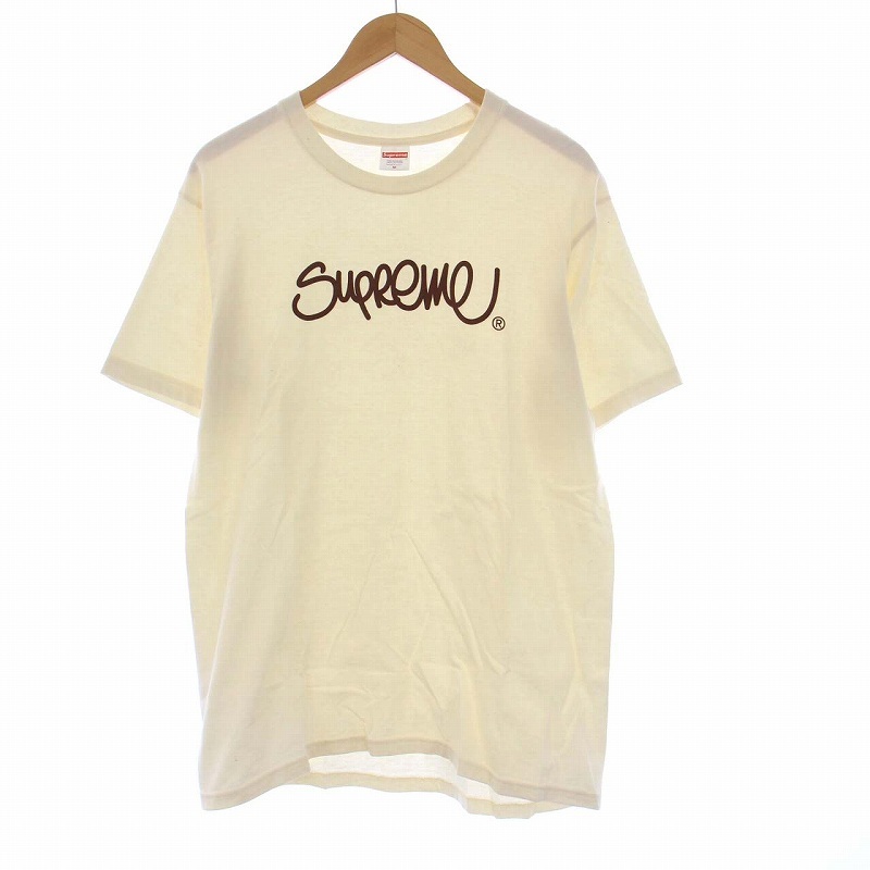 シュプリーム SUPREME 22SS Handstyle Tee ハンドスタイル Tシャツ カットソー ロゴ 半袖 M ベージュ /KH メンズ