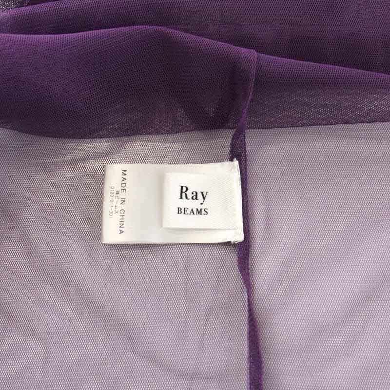  Ray Beams Ray Beamschu-rusia- half sleeve T-shirt cut and sewn short sleeves crew neck see-through F purple 63-04-0350-101