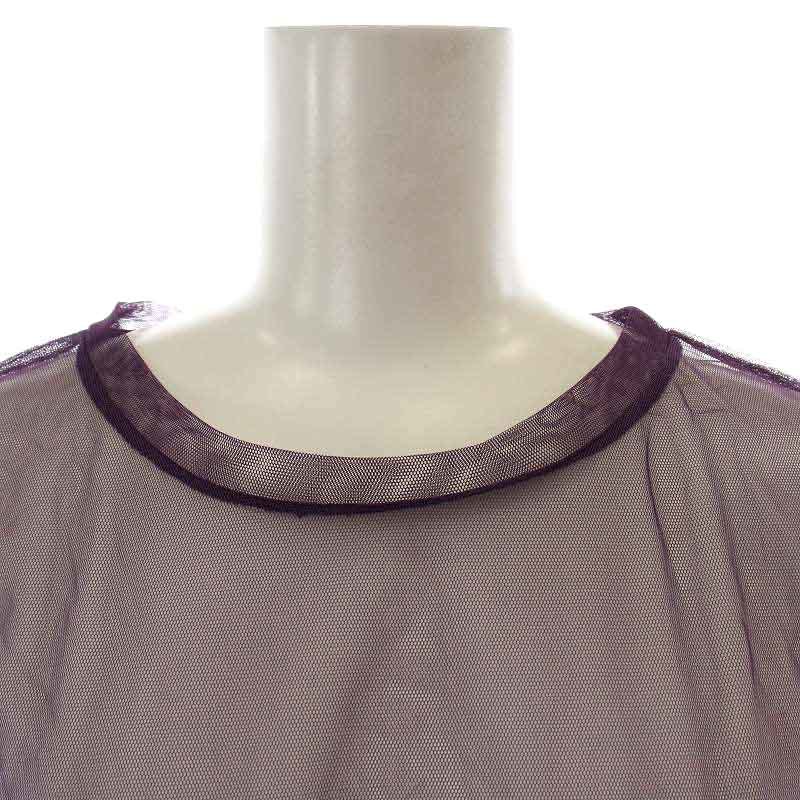  Ray Beams Ray Beamschu-rusia- half sleeve T-shirt cut and sewn short sleeves crew neck see-through F purple 63-04-0350-101