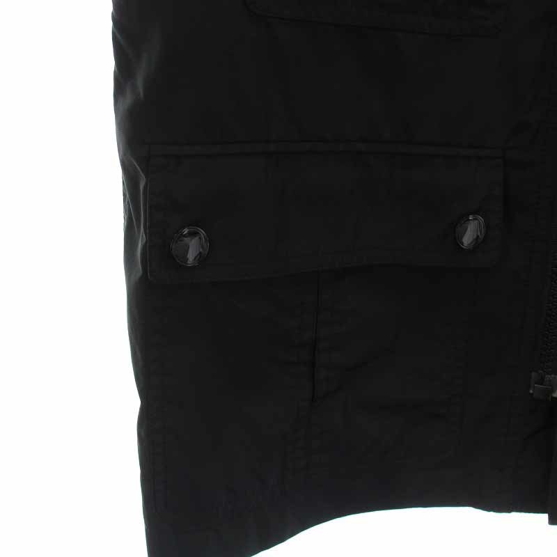 バーバリー BURBERRY スタンドカラージャケット ジップアップ ポケット 50 M 黒 ブラック /YI33 メンズ_画像6