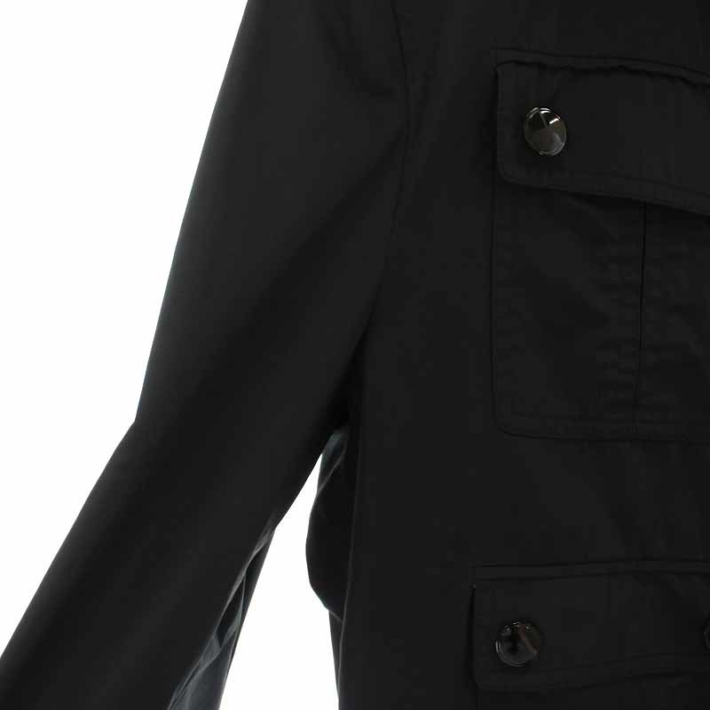 バーバリー BURBERRY スタンドカラージャケット ジップアップ ポケット 50 M 黒 ブラック /YI33 メンズ_画像5