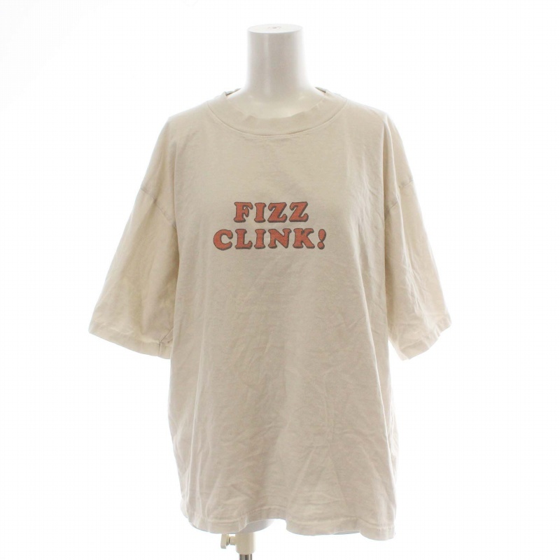  Today полный TODAYFUL FlZZ CLINK T-Shirts футболка cut and sewn . минут рукав Logo F "теплый" белый /TR27 женский 