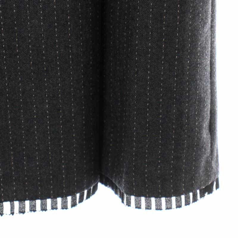 レリアン Leilian フレアスカート ひざ丈 ウール ステッチ 大きいサイズ 13+ XL グレー /YI35 レディース_画像5