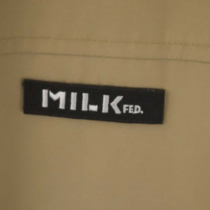 ミルクフェド MILKFED. ACTIVE JACKET ジャケット ジップアップ ロゴ M ベージュ /HK ■OS レディース_画像5