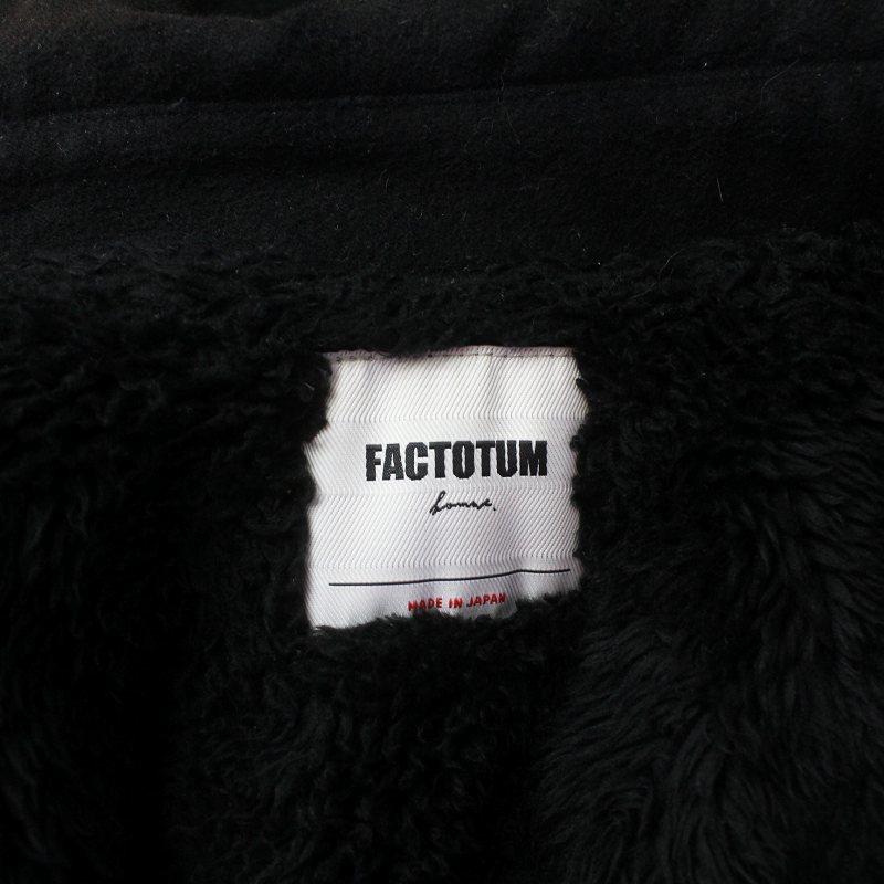 ファクトタム FACTOTUM モールスキンストレッチアラスカンコート ミドル 中綿 44 S 黒 ブラック /AT1 メンズ_画像4