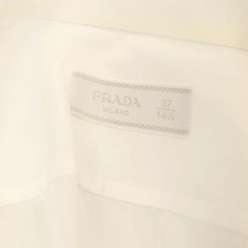 プラダ PRADA 2011年物 長袖ドレスシャツ ワイシャツ 37 14 1/2 白 ホワイト /DF ■OS ■AD メンズ_画像3