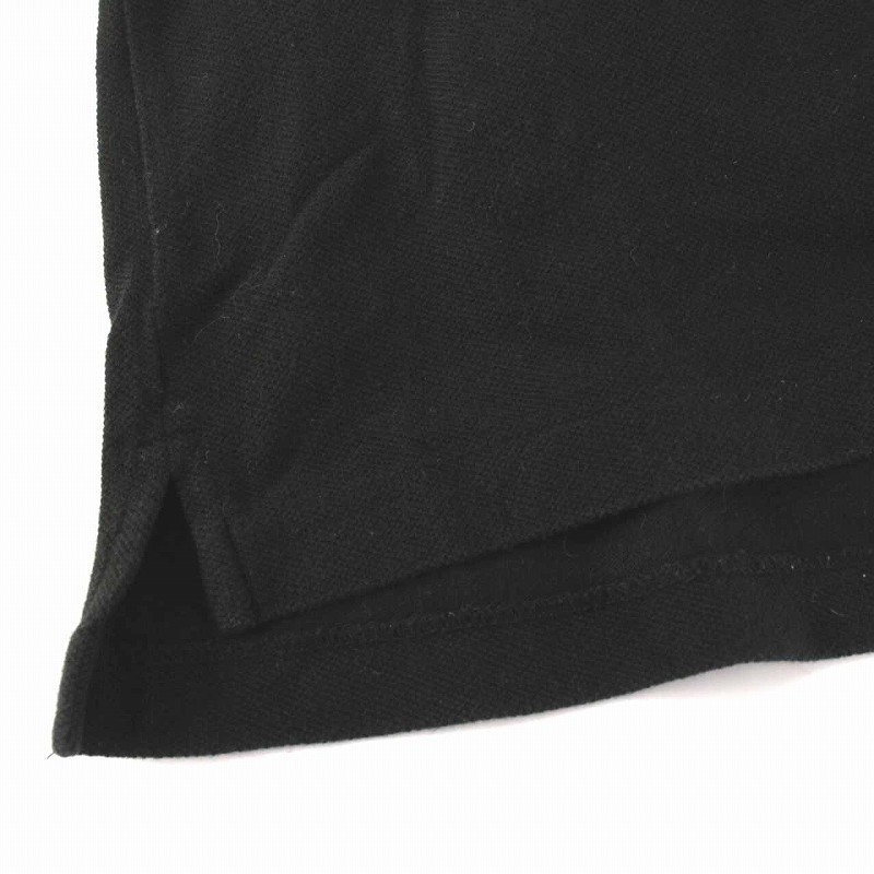 ラルフローレン RALPH LAUREN ポロシャツ スキニーフィット 半袖 コットン ロゴ刺繍 M 黒 ブラック /YM レディース_画像7