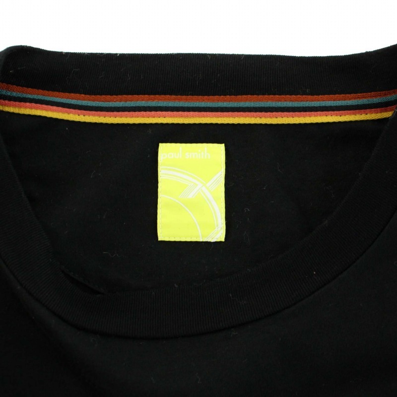 ポールスミス PAUL SMITH 20AW 50thアーカイブプリントロングスリーブTシャツ ロンT クルーネック 長袖 ロゴプリント M 黒 メンズ_画像4