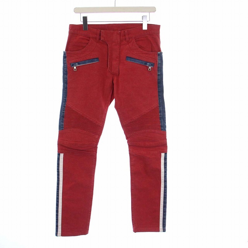 SALE】 BALMAIN バルマン 15SS S5HT551C831T レッド 赤 W29 ジーンズ