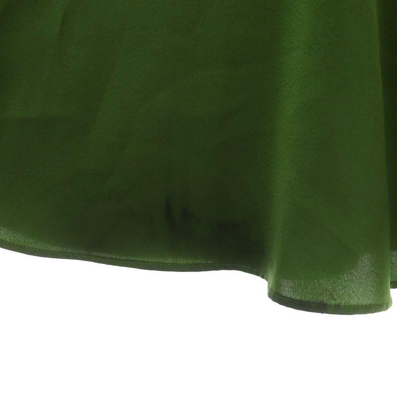 klaneCLANE 21AW TIERED SATIN SKIRT юбка длинный flair tia-do0 зеленый зеленый /NR #OS женский 