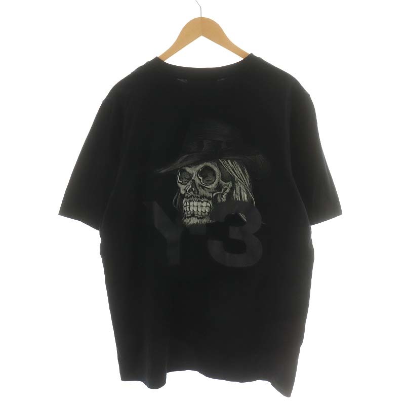 ヨウジヤマモト YOHJI YAMAMOTO Y3 ワイスリー adidas アディダス Yohji Skull Tee Tシャツ カットソー M 黒_画像1