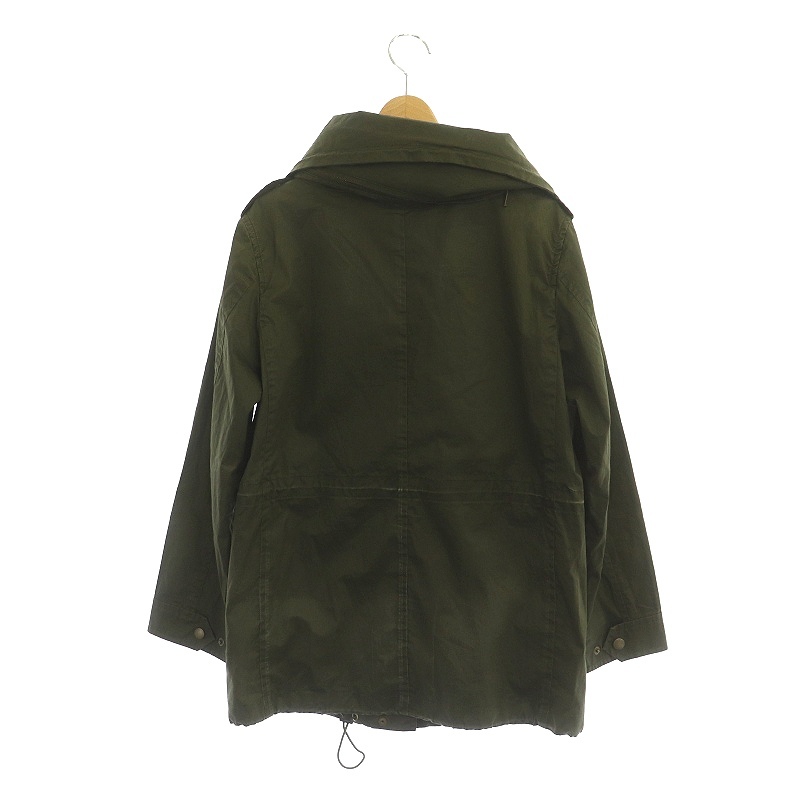 トラディショナルウェザーウェア Traditional Weatherwear サファリジャケット ミリタリー ジップアップ 薄手 34 カーキ /HS ■OS レディー_画像2