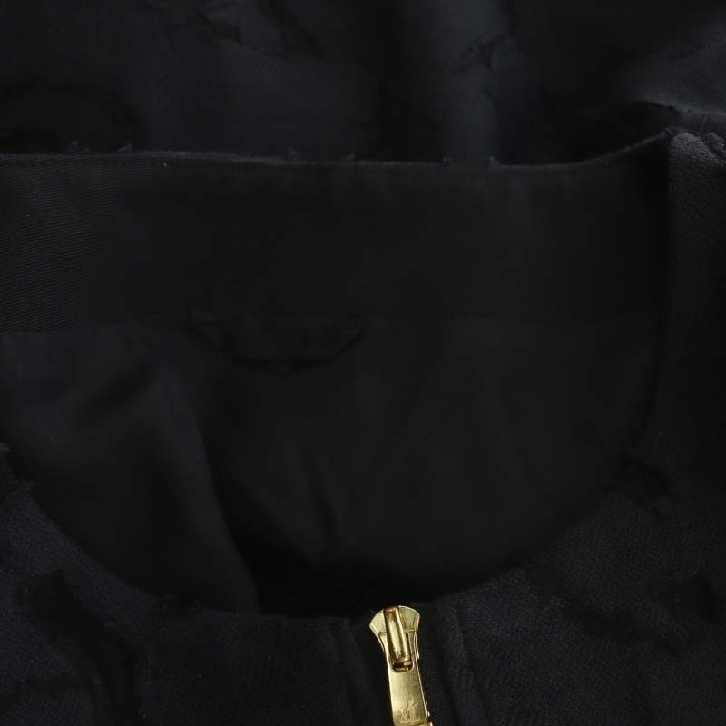 アナイ ANAYI ブルゾン ジャケット ノーカラー ジップアップ 34 黒 ブラック /HK ■OS レディース_画像7