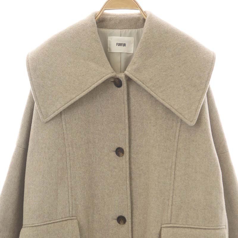 2022年春の ファーファー furfur ビッグカラーウールコート アウター