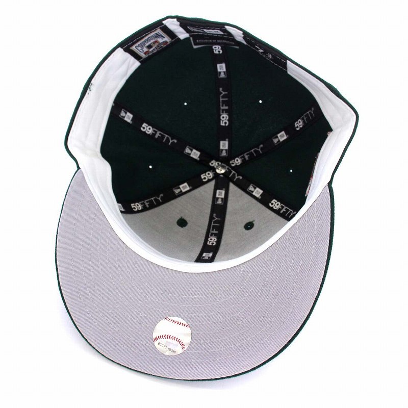 ニューエラ NEW ERA 59FIFTY NEWYORK YANKEES ベースボールキャップ 野球帽 61.5cm 緑 グリーン /KH メンズ_画像6