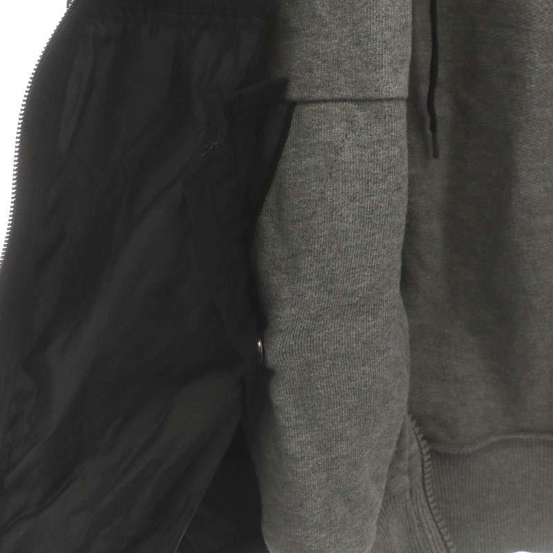 ディーゼル DIESEL ブルゾン ジャケット レイヤード ナイロン コットン S グレー 黒 ブラック /AN13 メンズ_画像5