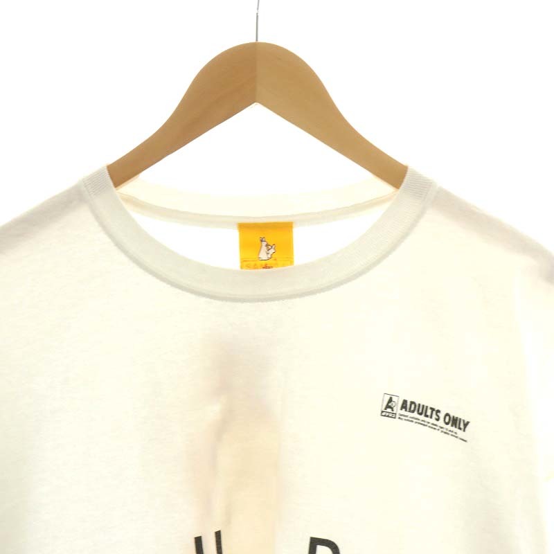 #FR2 NUDE Tシャツ カットソー 長袖 コットン XL 白 ホワイト /AN20 メンズ_画像5