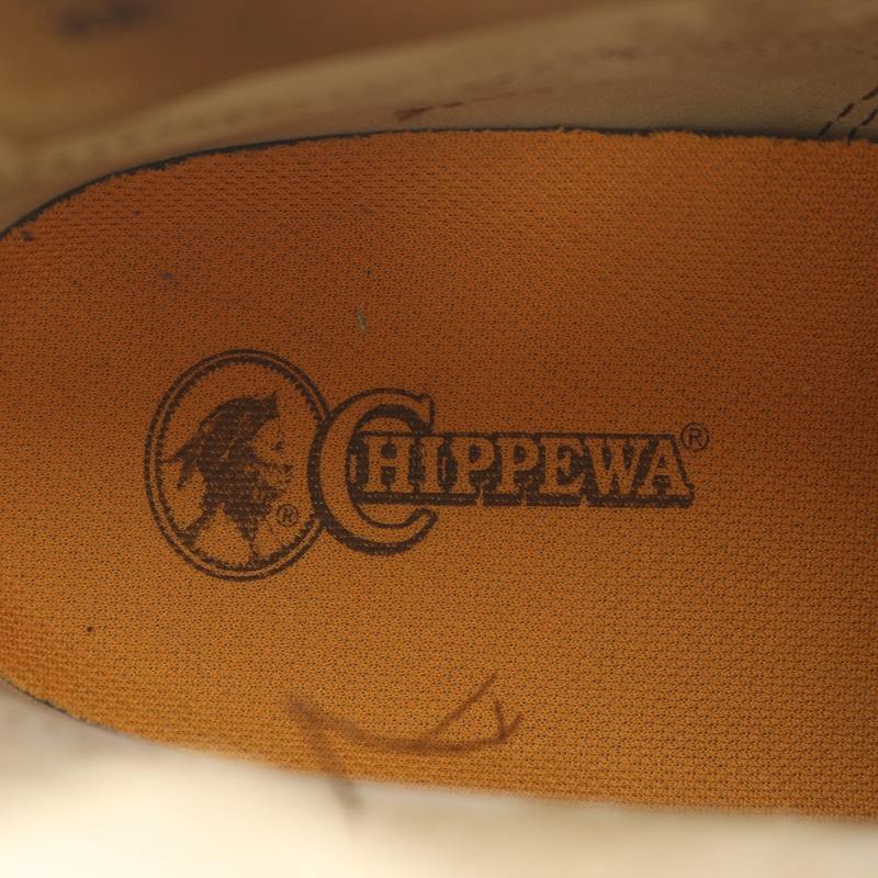 未使用品 チペワ CHIPPEWA 7インチ モックトゥエンジニアブーツ ビブラムソール ベルト スエード 10E 28cm ベージュ 97875 /SI20_画像7